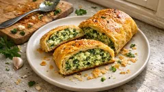 Strudel salato con erbette e ricotta: la sfoglia croccante che si prepara in poco tempo