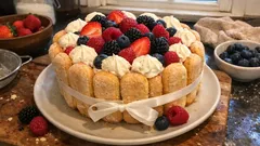 Charlotte ai frutti di bosco senza forno: cremosa, fresca e sempre ben riuscita