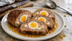 Polpettone in padella ripieno: succoso, senza forno e con un fondo da scarpetta