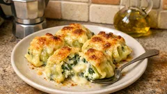 Saccottini di lasagne ricotta e spinaci: cremosi, gratinati e facili da servire