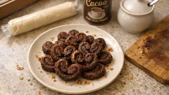 Mini ventagli al cacao: sfogliatine croccanti e caramellate pronte in 20 minuti