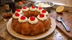 Torta babà al rum: alta e soffice, con una bagna che si assorbe senza sfaldarsi
