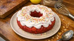 Ciaramicola umbra di Pasqua: ciambella all’alchermes con meringa e zuccherini